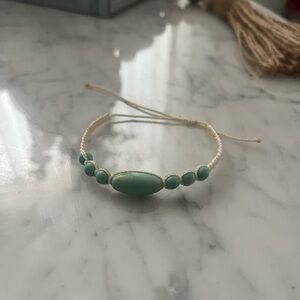 Teal beaded bracelet